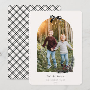 Cartes Pour Fêtes Annuelles Cadre de l'arc de la nature cosy