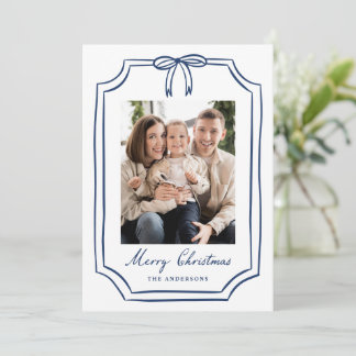 Cartes Pour Fêtes Annuelles Cadre de Noël Fantaisiste avec Nœud Marin pour Pho