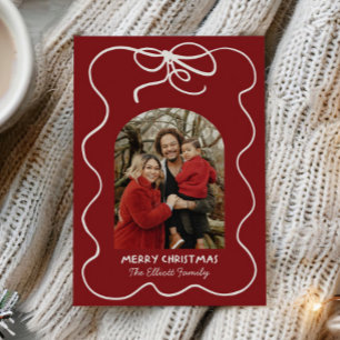 Cartes Pour Fêtes Annuelles Cadre de photo à arc en forme de noeud fantaisiste