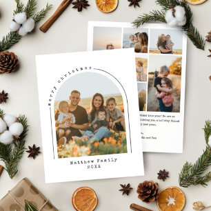 Cartes Pour Fêtes Annuelles Cadre de photo de famille de Noël de machine à écr