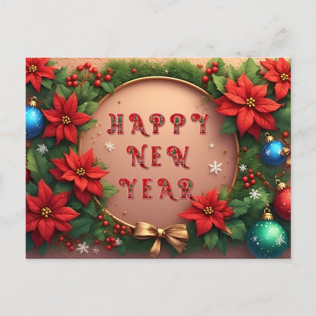 Cartes Pour Fêtes Annuelles Cadre de vacances festif (Devant)