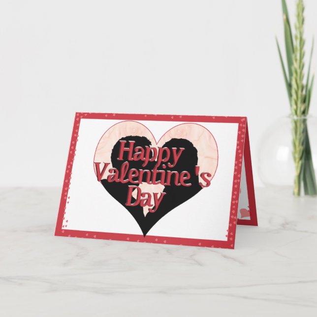 Cartes Pour Fêtes Annuelles Cadre en forme de coeur (Devant)