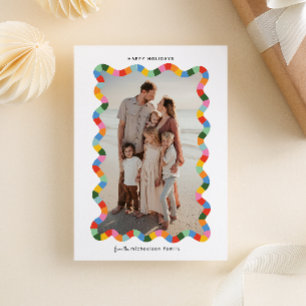 Cartes Pour Fêtes Annuelles Cadre moderne et coloré Vavy Photo Noël