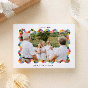 Cartes Pour Fêtes Annuelles Cadre moderne et coloré Vavy Photo Noël