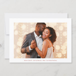 Cartes Pour Fêtes Annuelles Cadre photo blanc blanc Joyeux Noël moderne