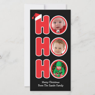 Cartes Pour Fêtes Annuelles Cadre photo de Noël de Santas Ho Ho Ho