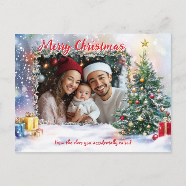 Cartes Pour Fêtes Annuelles Cadre photo de père Noël (Devant)