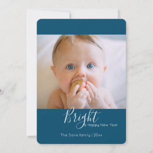 Cartes Pour Fêtes Annuelles Cadre photo minimaliste moderne pour le Nouvel An
