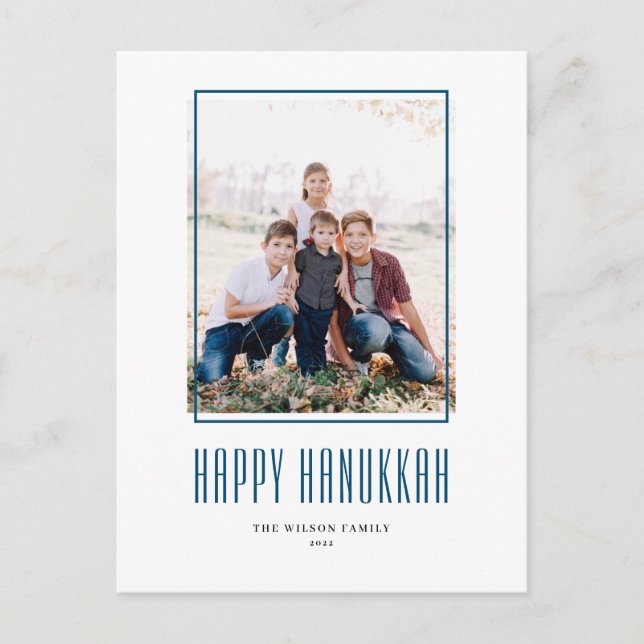 Cartes Pour Fêtes Annuelles Cadre photo moderne Happy Hanoukka (Devant)