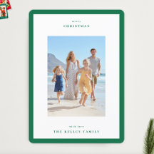 Cadre photo simple moderne vert pomme de Noël
