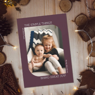 Cartes Pour Fêtes Annuelles Cadres courbes modernes minimaux 1 Photo Noël