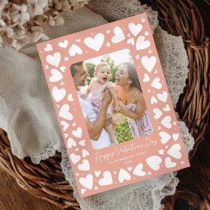 Cartes Pour Fêtes Annuelles Cadres de coeur dessinés à la main Valentines Day 