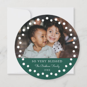 Cartes Pour Fêtes Annuelles Cadres de points modernes Ornement vert 2 Photo