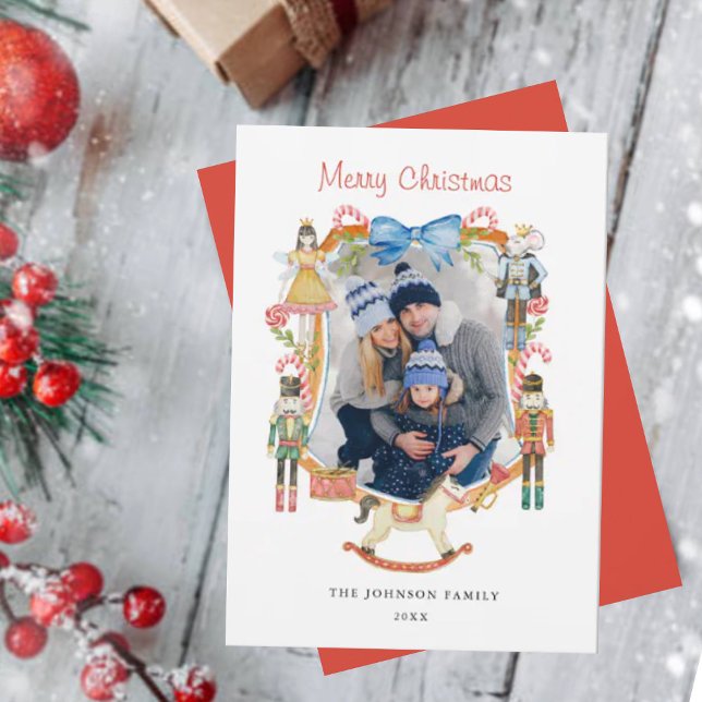 Cartes Pour Fêtes Annuelles Cadres photo Noël Casse-noix (Créateur téléchargé)
