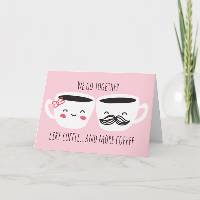 Cartes Pour Fêtes Annuelles Café et amour pour la Saint Valentin (Devant)
