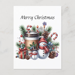 Cartes Pour Fêtes Annuelles Café Festive de Noël personnalisable
