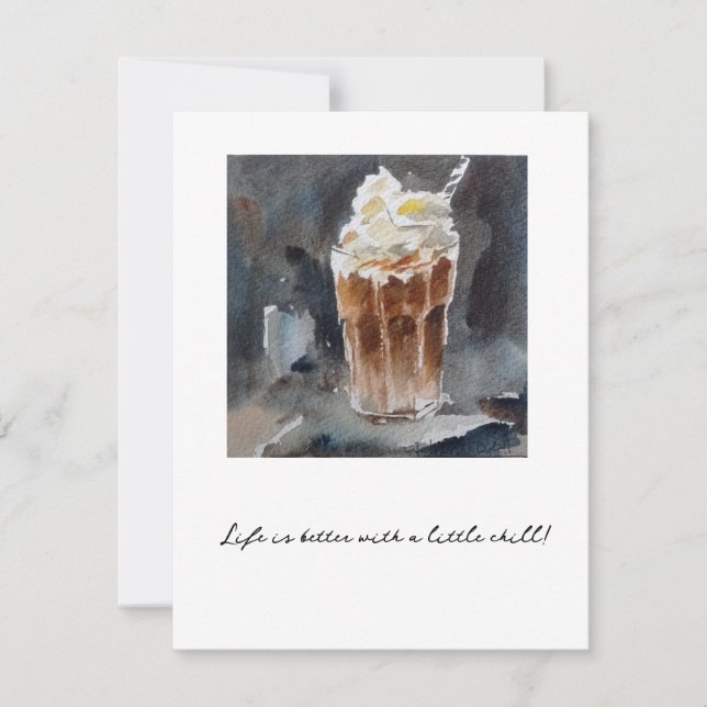 Cartes Pour Fêtes Annuelles café glacé Frappuccino (Devant)
