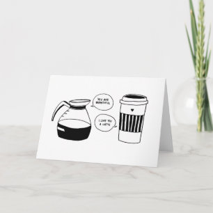 Cartes Pour Fêtes Annuelles Café Latte Valentine's Love