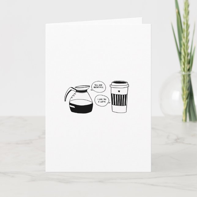 Cartes Pour Fêtes Annuelles Café Latte Valentine's Love (Devant)