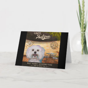 Cartes Pour Fêtes Annuelles Cafe Maltipoo