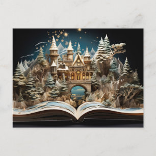 Cartes Pour Fêtes Annuelles Cahier de Noël Castle Pop-Up Wonderland