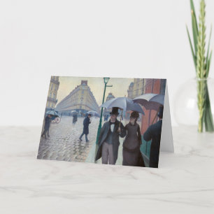 Cartes Pour Fêtes Annuelles Caillebotte - Bonne année / Paris ; Jour de pluie