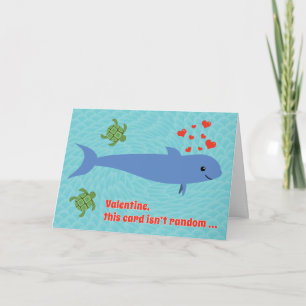 Cartes Pour Fêtes Annuelles Calembour drôle et mignon de Valentine de tortue