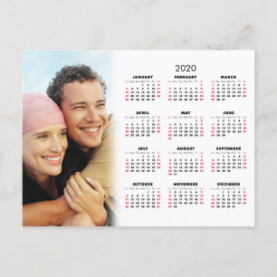 Cartes Pour Fêtes Annuelles Calendrier 2020 Votre photo