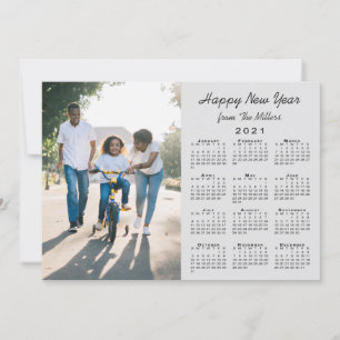 Cartes Pour Fêtes Annuelles Calendrier 2021 Modern Grey 2 Photo Bonne année
