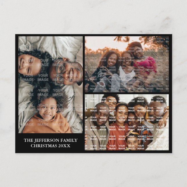 Cartes Pour Fêtes Annuelles Calendrier 2024 Family Portrait Custom Postcard (Devant)
