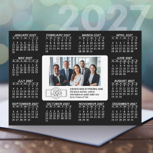 Cartes Pour Fêtes Annuelles Calendrier 2027 avec coordonnées du logo