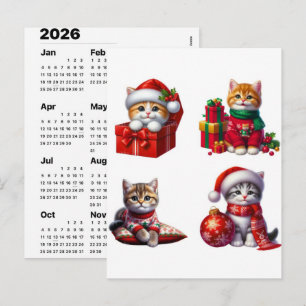 Cartes Pour Fêtes Annuelles Calendrier de magie de Noël pour chats édition déc