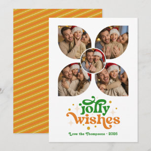 Cartes Pour Fêtes Annuelles Calendrier de Noël Collage Photo Rétro Épice Manda