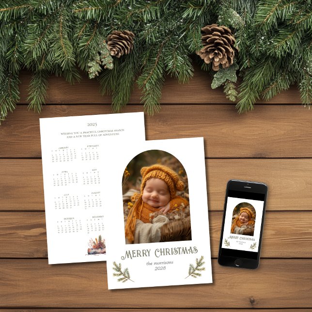 Cartes Pour Fêtes Annuelles Calendrier de Noël rustique Woodland (Créateur téléchargé)