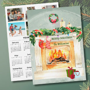 Cartes Pour Fêtes Annuelles Calendrier personnalisé 6 photos de fête 2027 