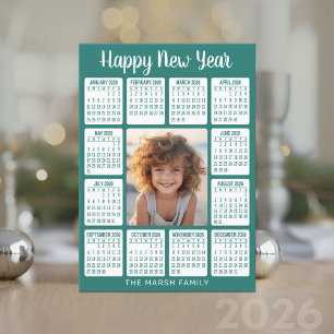 Cartes Pour Fêtes Annuelles Calendrier - Photo verticale dans le centre