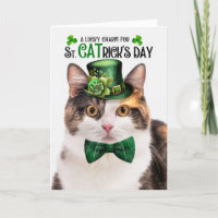 Calico Cat Funny St CATrick's Day Lucky Charm