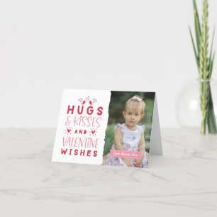 Cartes Pour Fêtes Annuelles Câlins, bisous et vœux de la Saint-Valentin