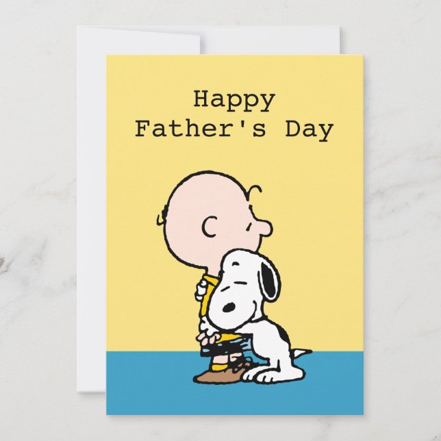 Cartes Pour Fêtes Annuelles Câlins de la Fête des Pères Peanuts (Devant)