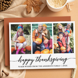 Cartes Pour Fêtes Annuelles Calligraphie 3 Photo Terracotta Thanksgiving