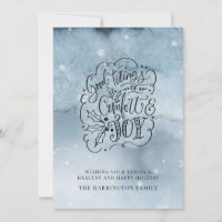 Calligraphie Bonne Nouvelle Confort et Joie Noël