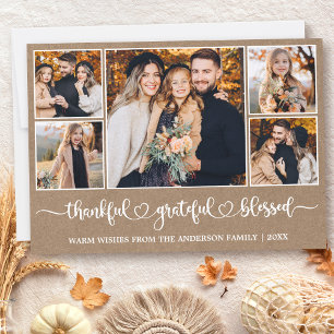 Cartes Pour Fêtes Annuelles Calligraphie Coeur Merci 5 Photo Kraft
