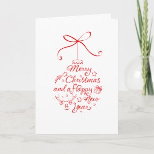 Cartes Pour Fêtes Annuelles Calligraphie de Noël et du Nouvel An