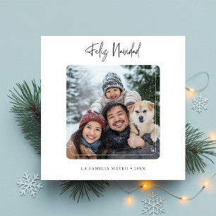 Cartes Pour Fêtes Annuelles Calligraphie Feliz Navidad Photo Christmas