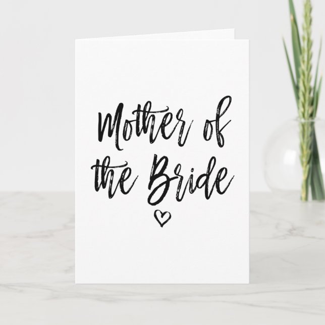 Cartes Pour Fêtes Annuelles Calligraphie Mère de la mariée (Devant)