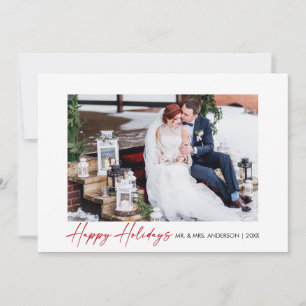 Cartes Pour Fêtes Annuelles Calligraphie moderne Encre rouge Script Mariage ph