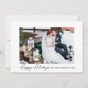 Cartes Pour Fêtes Annuelles Calligraphie moderne Encre verte Script Mariage ph