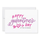 Calligraphie moderne rose Bonne Saint-Galentin