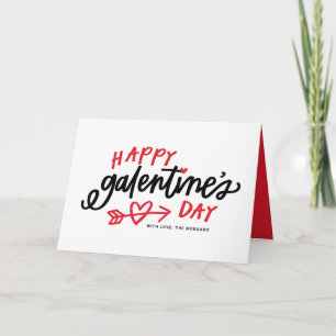 Cartes Pour Fêtes Annuelles Calligraphie moderne rouge Bonne Saint-Galentin