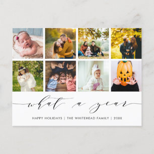 Cartes Pour Fêtes Annuelles Calligraphie Quelle année photo blanche Collage